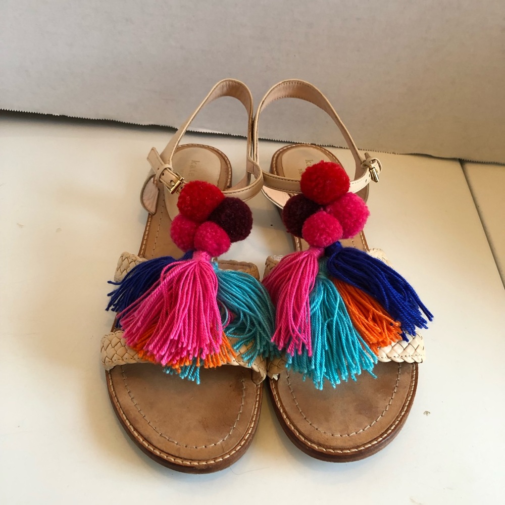 Kate spade sunset strappy pompom sandals - Picture 6 of 14